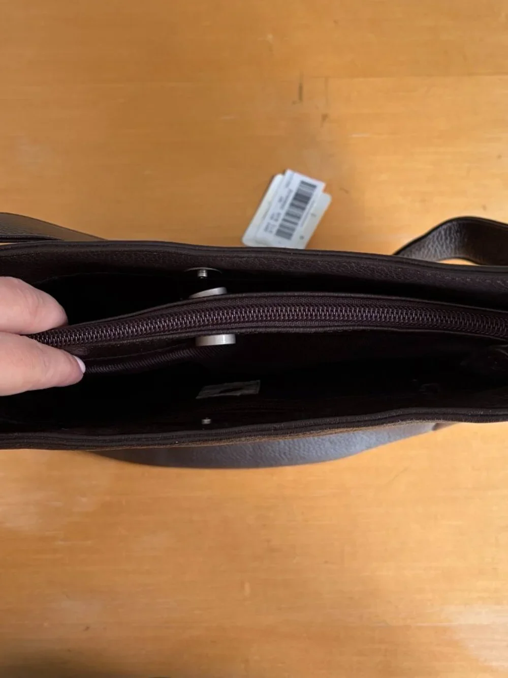 The Sak brown leather shoulder bag